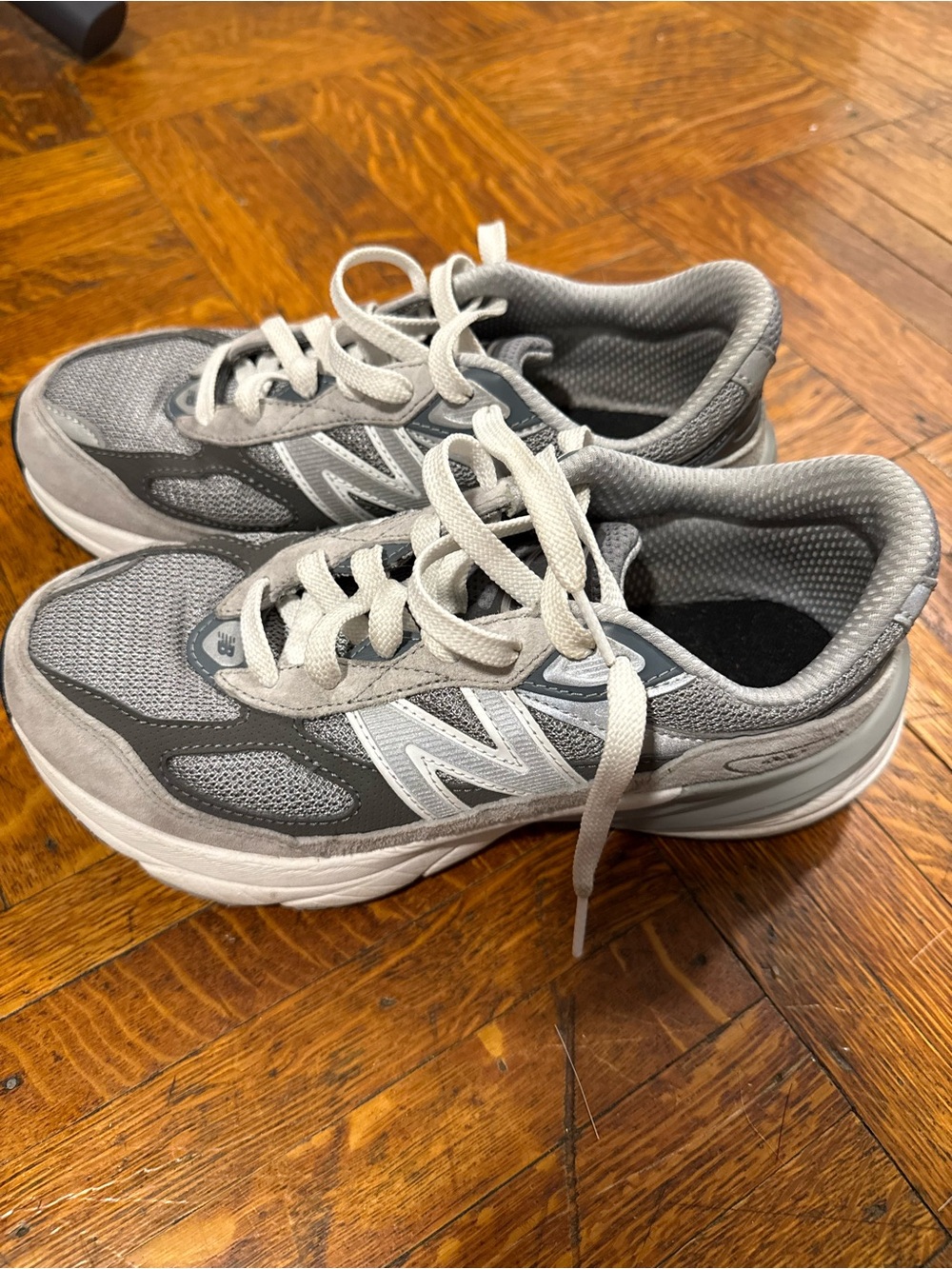 New Balance Women's Light Gray Mesh Athletic Sneakers